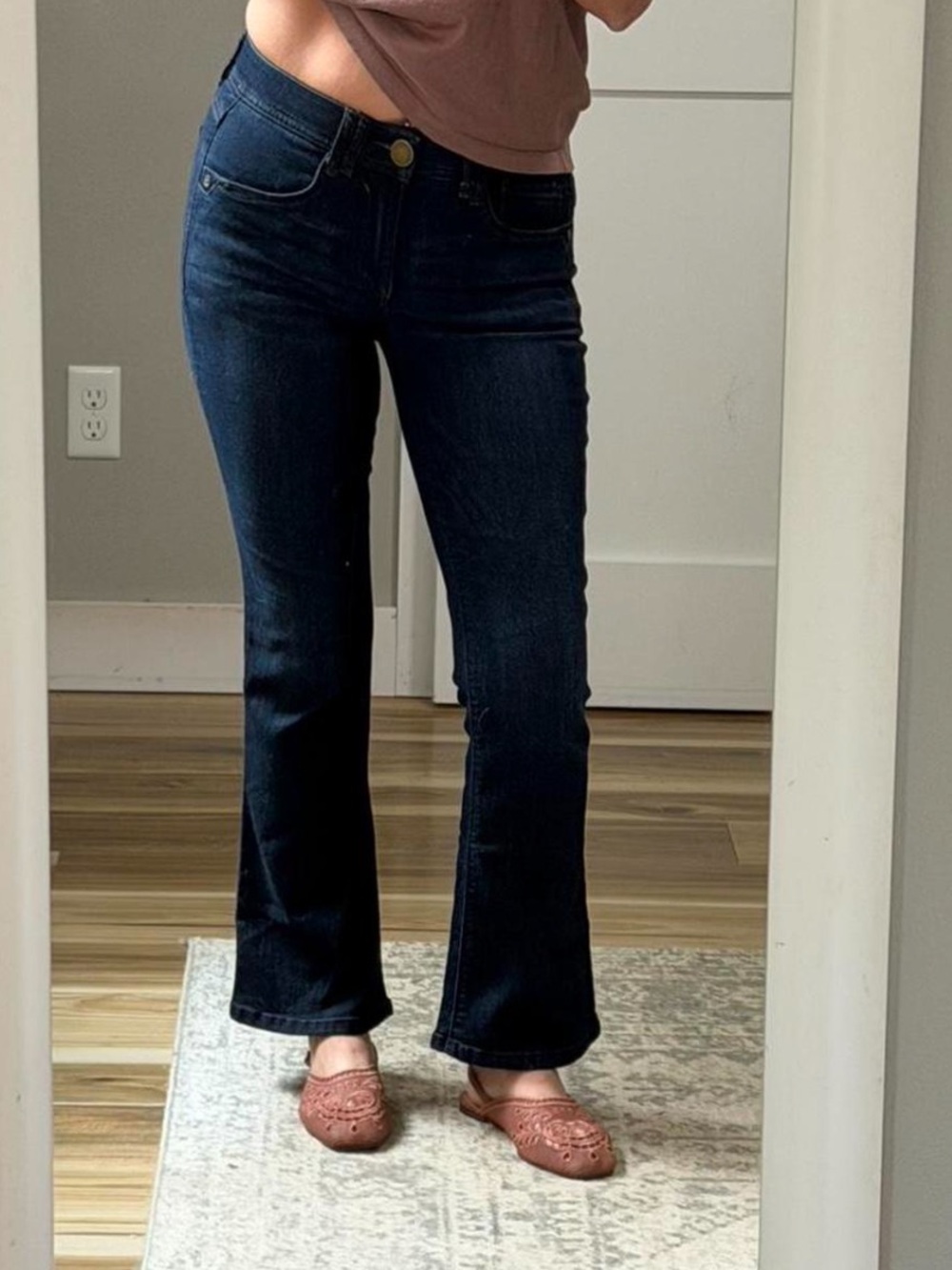Wit & Wisdom Dark Blue Flare Jeans - Petite